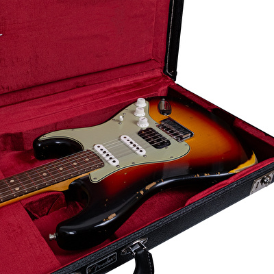 Fender Custom Shop Custom Deluxe Stratocaster HSS Relic 3 Ton Sunburst Elektro Gitar
